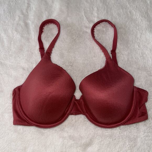 Victoria’s Secret‎ Body By Victoria Lined Perfect Coverage Red Bra 32D - Picture 1 of 5